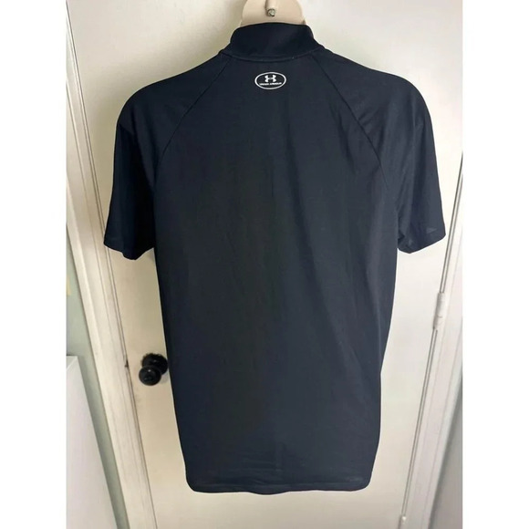 Under Armour black and gray locker short sleeve loose zipper top XL #0708 - Picture 4 of 6